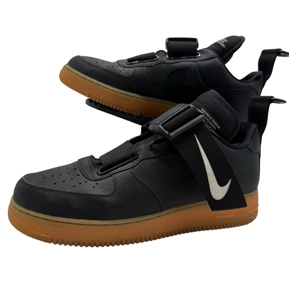 Nike Air Force Utility Mens 11 Black Gum Basketball Shoes